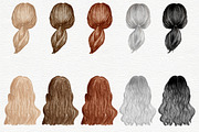 Female Hairstyles set, a Person Illustration by Colibri Watercolor (Thumbnail 14 of 14)