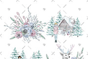 Winter Fairytale Cliparts, an Illustration by Phantasia Design (Thumbnail 5 of 8)