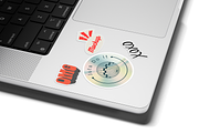Sticker Mockup on Laptop, a Wearable Device Mockup by DSNA Mockup (Thumbnail 2 of 5)