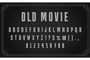 Classic silent film typeface. Old, an Illustration by winwin.art