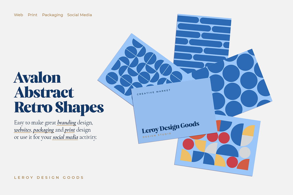 AVALON Retro Abstract Shapes ver 2.0, a Decorative Illustration by LEROY Design (Photo 9 of 10)