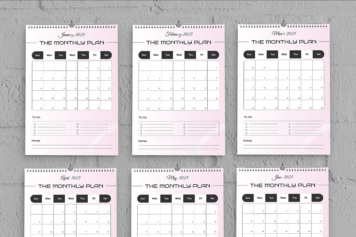 Monthly Planner Layout, a Stationery Template by MightyDesign (Photo 2 of 7)