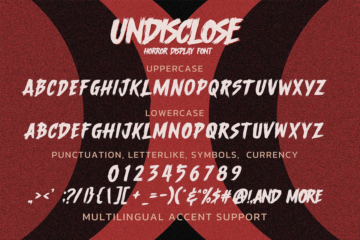 UNDISCLOSE - Horror Display Font, a Font by Gassstype (Photo 6 of 8)