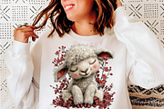 Cute spring lamb clipart, an Illustration by SinaCreation (Thumbnail 6 of 11)