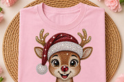 Christmas Reindeer Glitter PNG, a Seasonal Illustration by DreamCafeArt (Thumbnail 2 of 6)