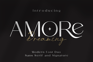 Amore Dreaming Font Duo