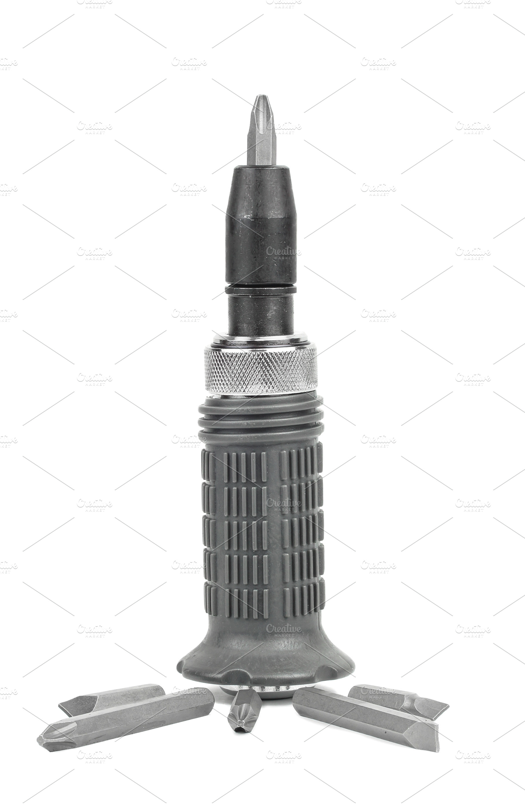 Screwdriver with multiple head sets, an Industrial Photo by AlexBush