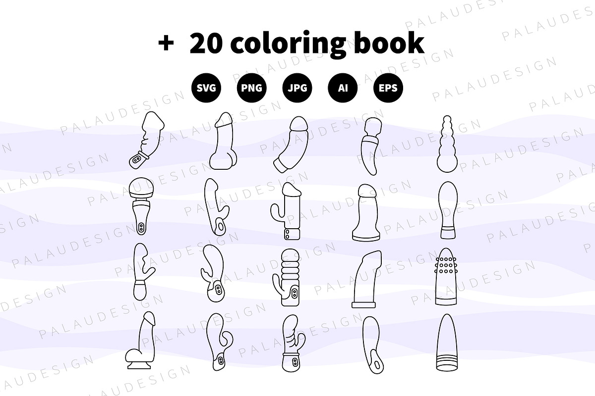 Vibrator Dildo Illustration Sex Toy, an Object Illustration by Palau (Photo 10 of 11)
