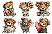 Valentine Teddy Bear Clipart Bundle, an Illustration by Daily.Designs (Thumbnail 7 of 8)