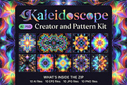 Kaleidoscope Pattern Generator AI, a Pattern Graphic by Dreamanart (Thumbnail 1 of 3)