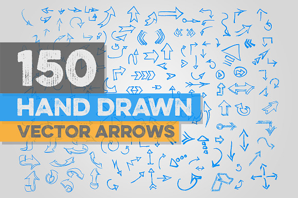 150 Hand Drawn Vector Arrows preview 5