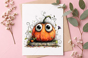 Whimsical Halloween Pumpkin Clipart, a Seasonal Illustration by Canvas Craft (Thumbnail 10 of 10)