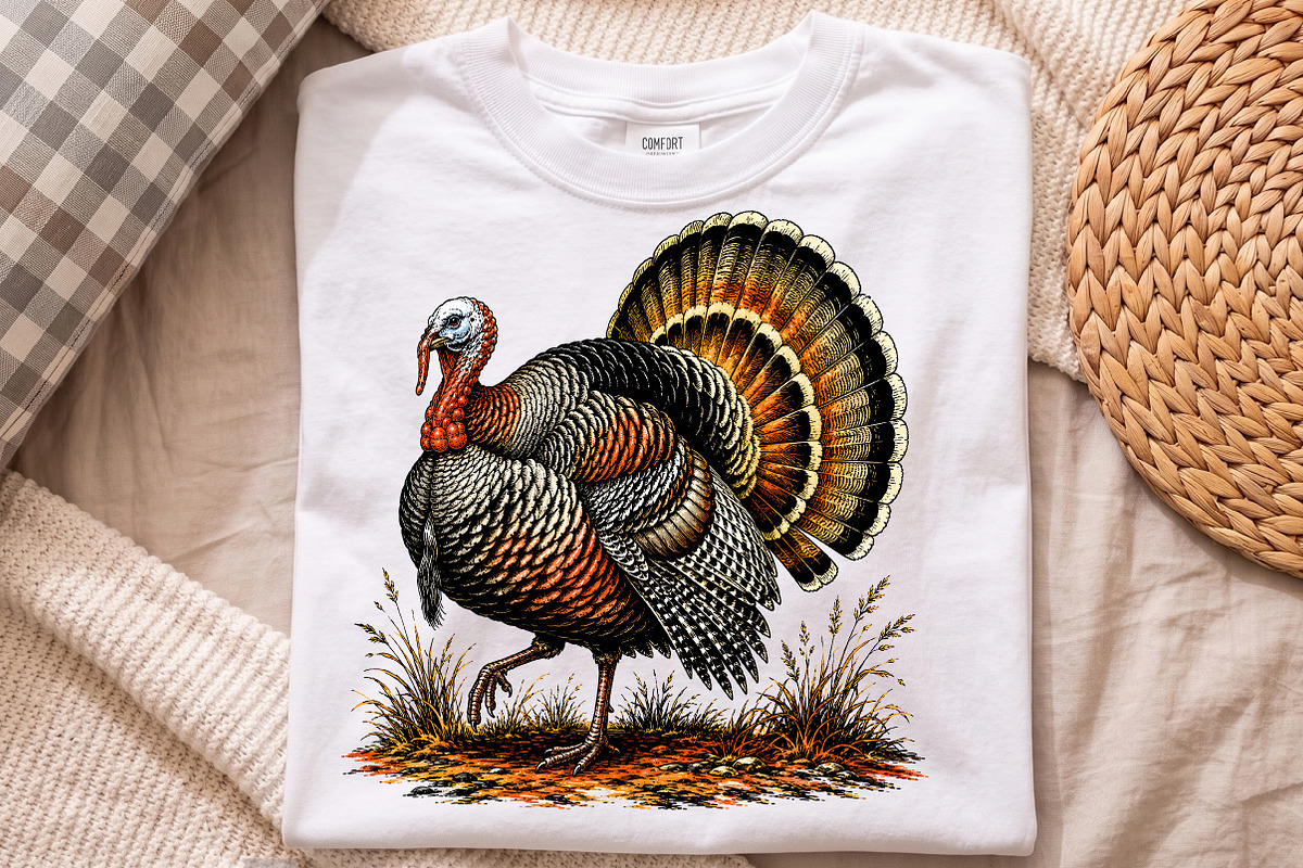 Thanksgiving Turkey Sublimation, a Seasonal Illustration by Libby Wishes (Photo 2 of 4)