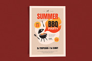 Retro Summer BBQ Party, a Flyer Template by Me55enjah Design (Thumbnail 2 of 4)
