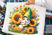Watercolor Sunflower Gnomes Clipart, a Transportation Illustration by SinaCreation (Thumbnail 5 of 9)