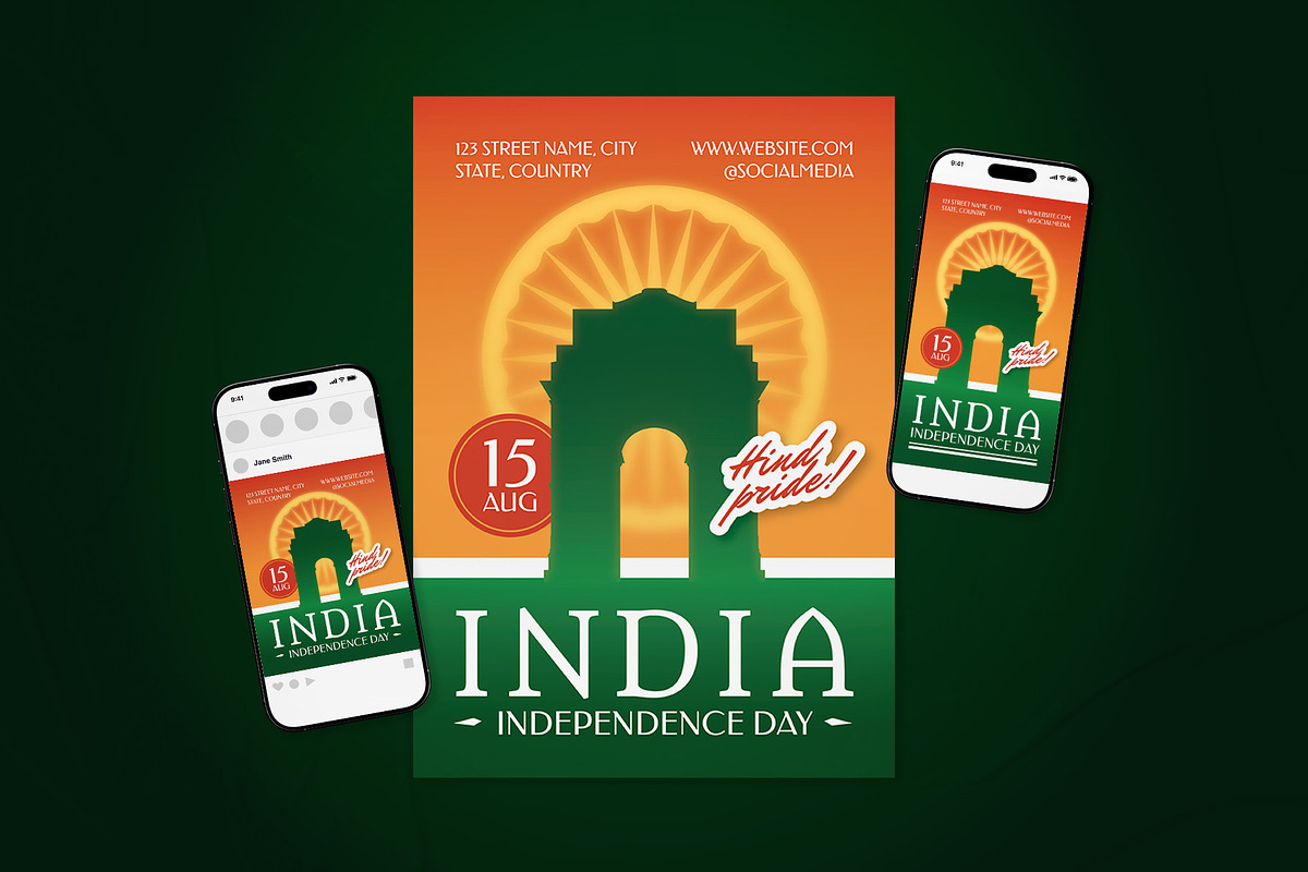 India Independence Day Flyer Set, a Flyer Template by The Good Store (Photo 1 of 2)