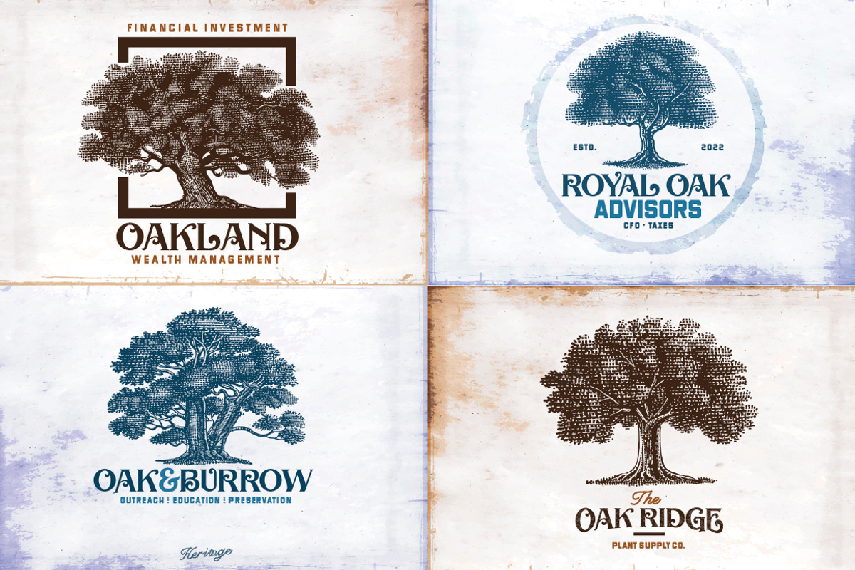 Vintage Oak Tree Illustration, an Object Graphic by RMPL.std (Photo 2 of 5)