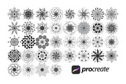 Floral Mandala Flower Set 1, a Brush Add-On by Disasterology Ink (Thumbnail 4 of 10)