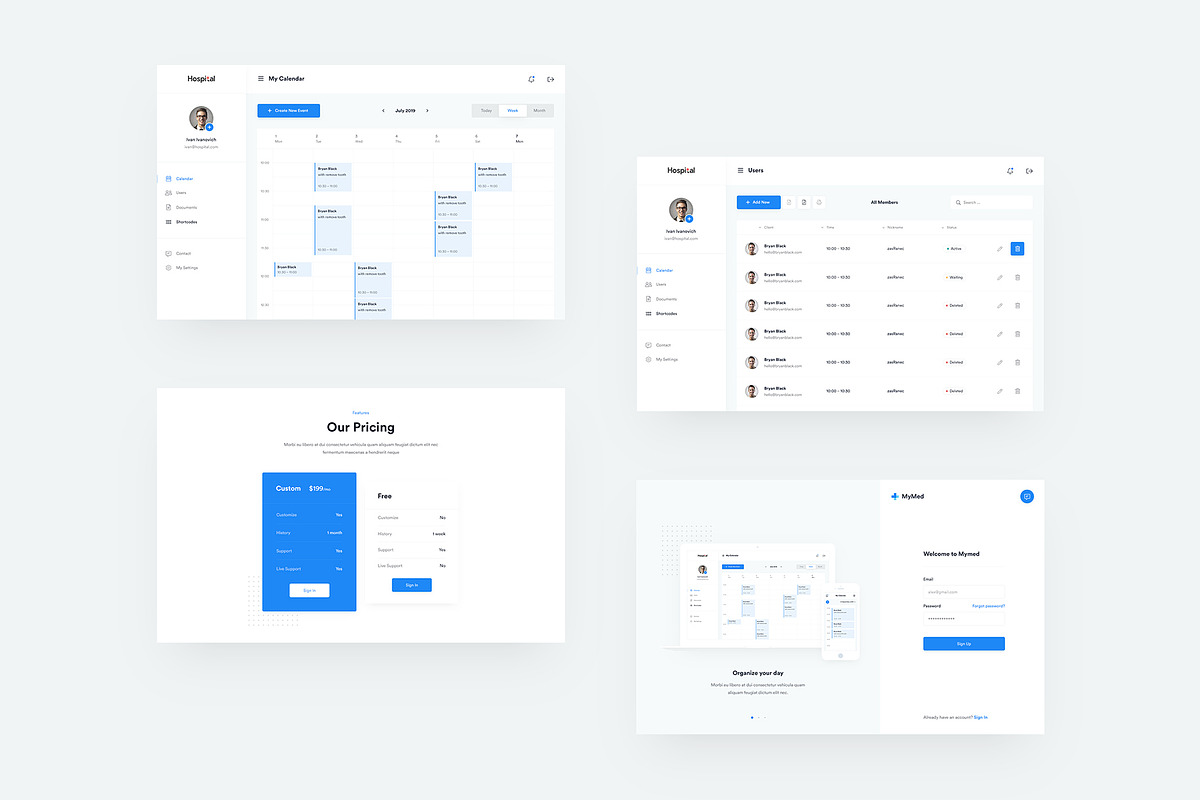 Mymed — App Landing Page + Dashboard, a Landing Page Template by artemmashirov (Photo 3 of 3)
