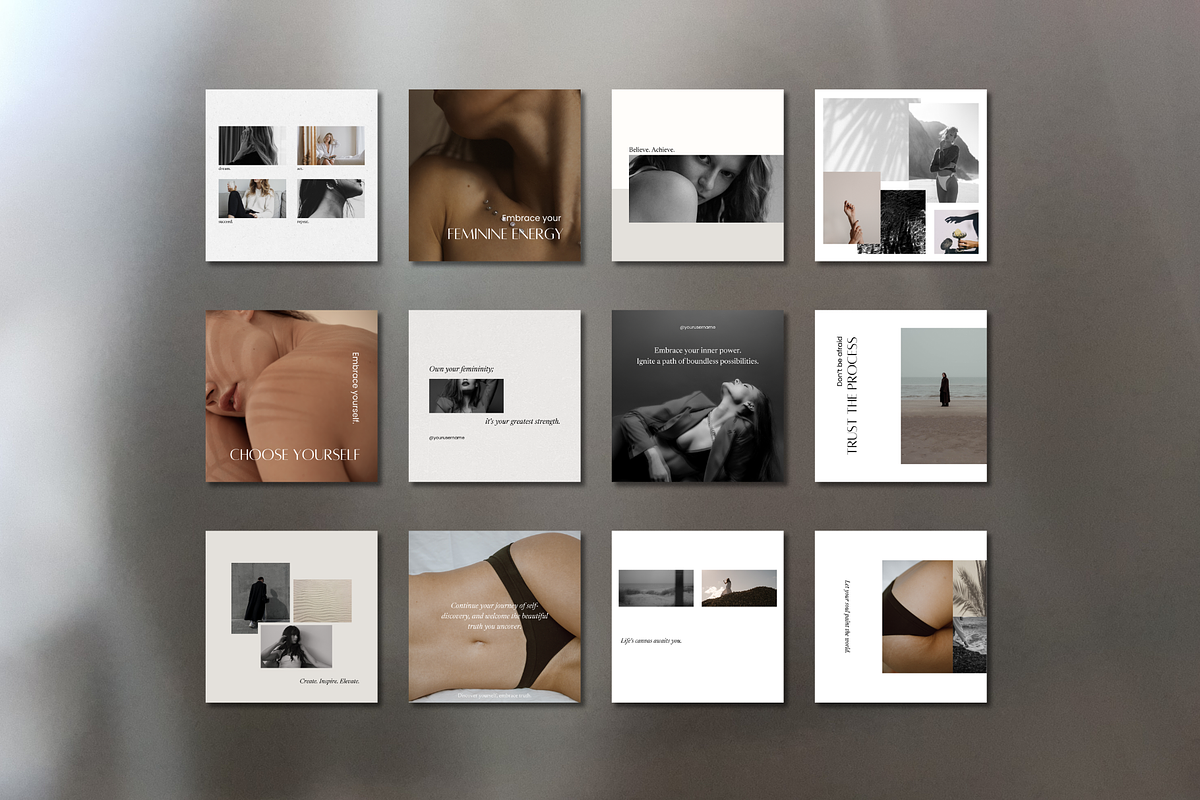 Soft Beige Instagram Post Templates, a Social Media Template by IRISEA DESIGNS (Photo 1 of 7)
