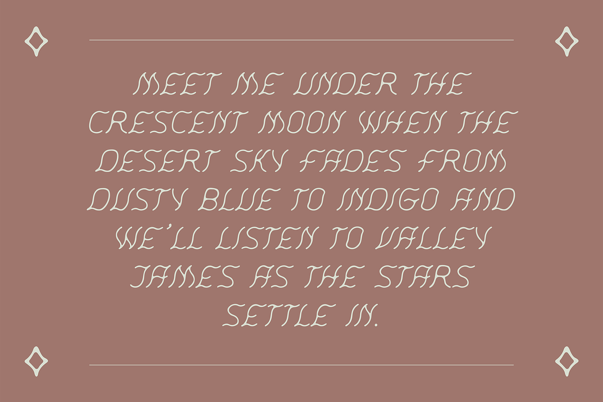 Luna Fina | Slanted Sans Serif Font, a Font by Amber Morgan (Photo 5 of 6)