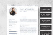 Marble Resume Template+Business Card, a Resume Template by Made By Hamilton (Thumbnail 4 of 4)