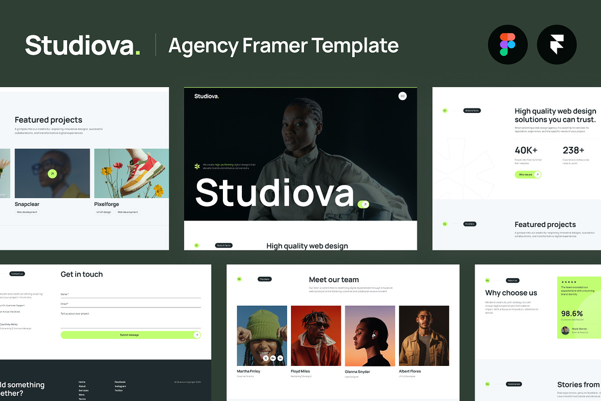 Studiova Agency Framer Template