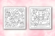 Little Spooky Cozy Coloring Pages, a Seasonal Illustration by Coco Bloom (Thumbnail 3 of 4)