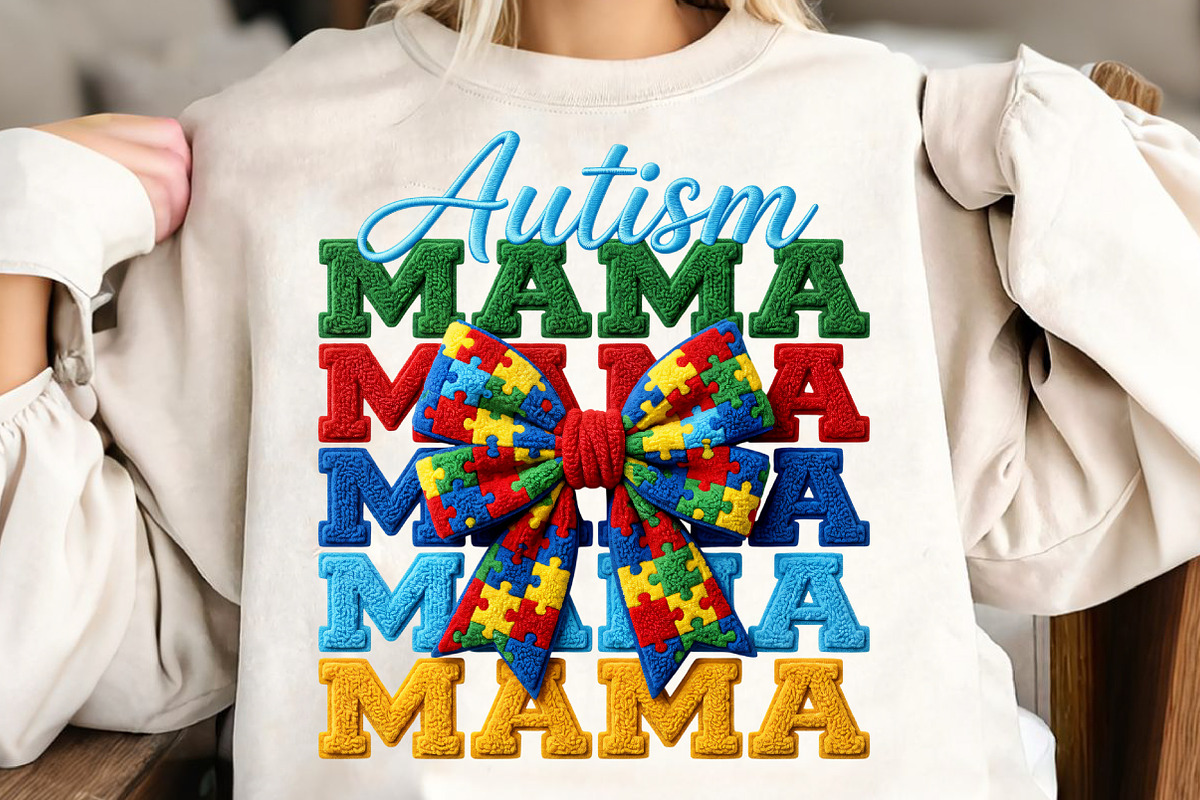 Faux Yarn Autism Awareness PNG, an Illustration by CreationArt (Photo 7 of 8)