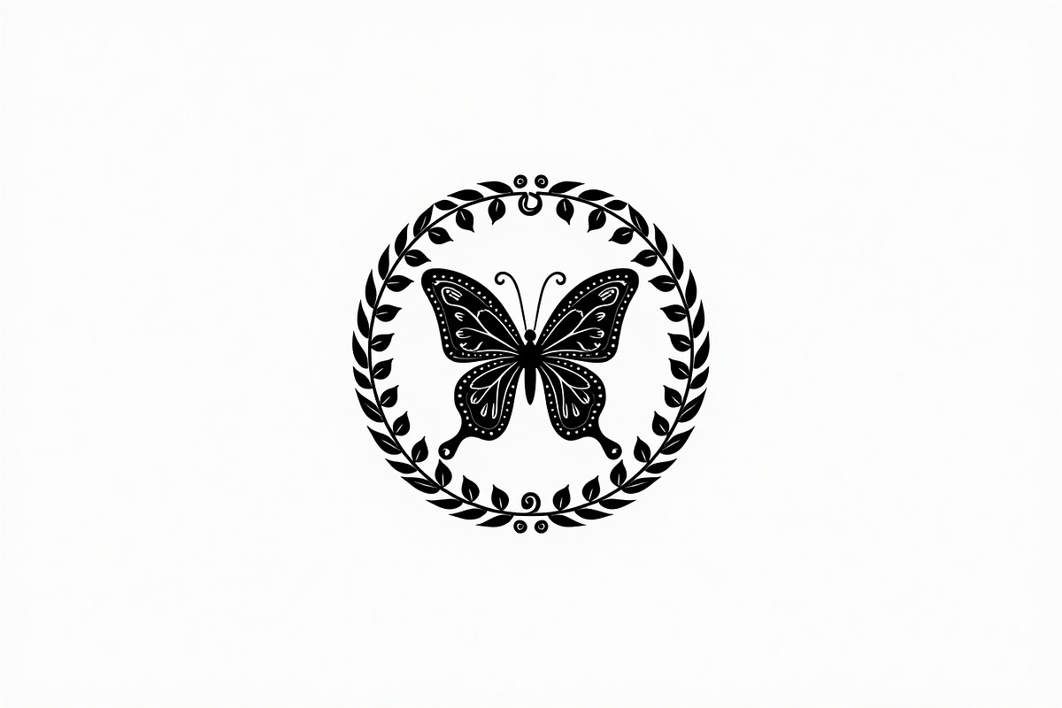 Rose Butterfly Wreath Silhouette —, an Illustration by Amazin_art (Photo 15 of 25)