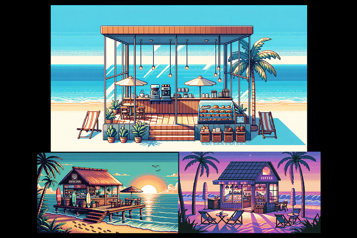 Background - Pixel Cafe, a Background Graphic by The Rusty Press (Photo 4 of 8)
