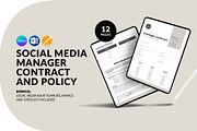 Beige Social Media Contract Template, a Presentation Template by InkBlue Templates (Thumbnail 1 of 6)