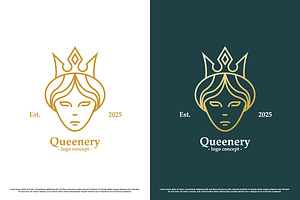 Queen Face Logo Design Illustration, a Branding & Logo Template by Morvana Crew