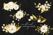 White Wedding Floral Clipart, an Object Graphic by savanamm design (Thumbnail 4 of 8)