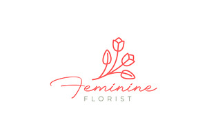 plant flower bud  floral  logo, a Branding & Logo Template by devastd