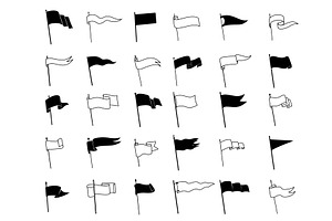 Retro pennant flags, an Illustration by Buch&Bee