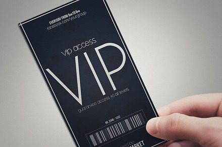 Minimal style VIP PASS cards, a Card Template by Tzochko