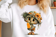 Whimsical Summer Enjoy Owl Clipart, a Seasonal Illustration by designcity5 (Thumbnail 4 of 5)