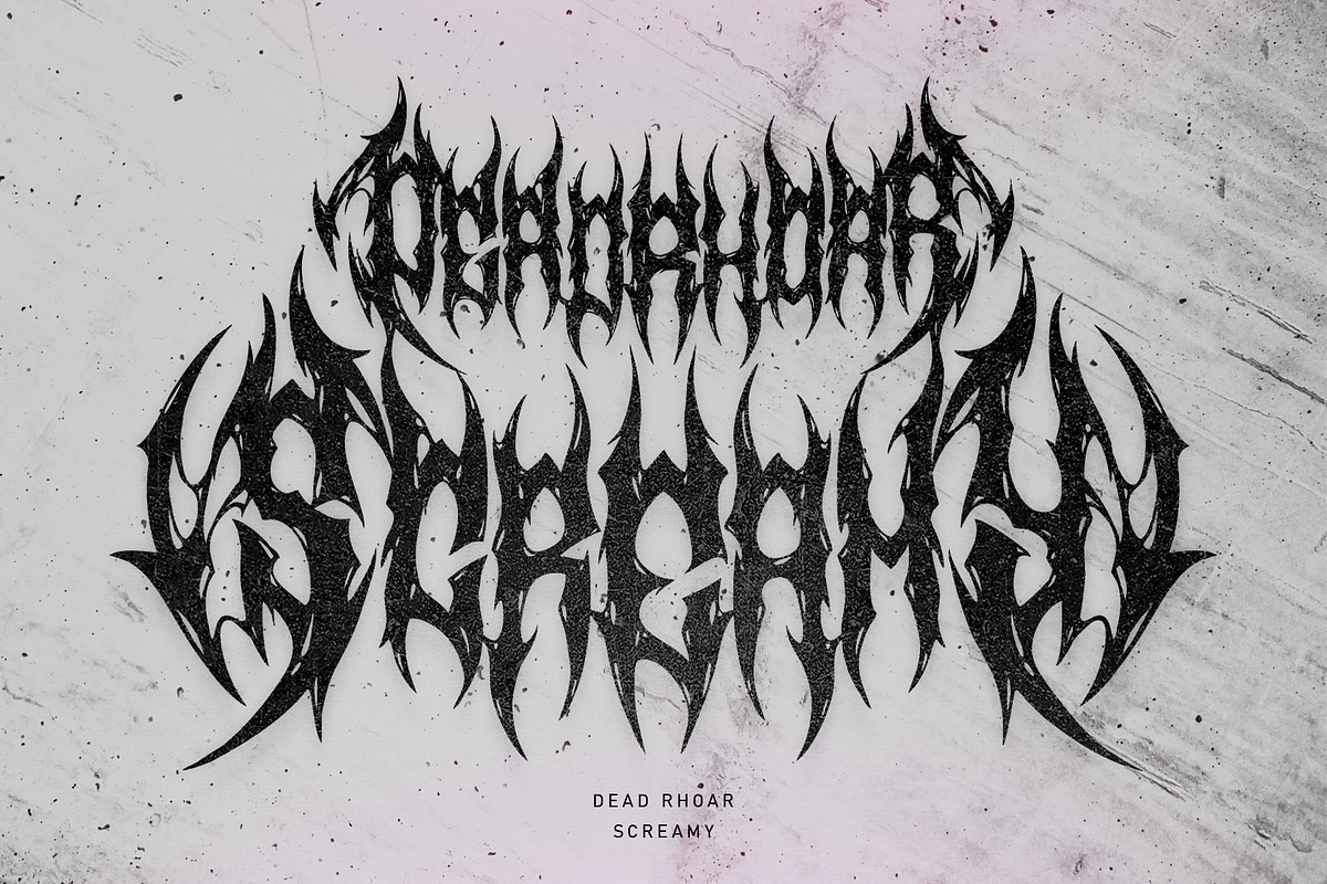 Monkey Rhumble | Metal Font, a Blackletter Font by WingBuk (Photo 7 of 12)