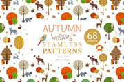 Autumn Woodland Seamless Patterns, a Pattern Graphic by MaljukArt (Thumbnail 1 of 14)