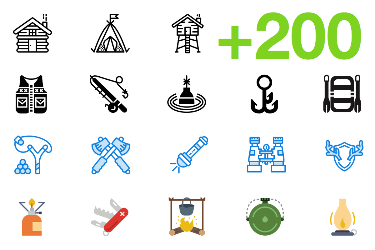 SMASHICONS - 200+ Outdoors Icons -