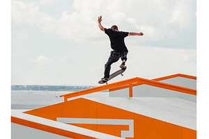 Latino man doing Manual Grind trick, a Sports & Recreation Photo by Fascinadora