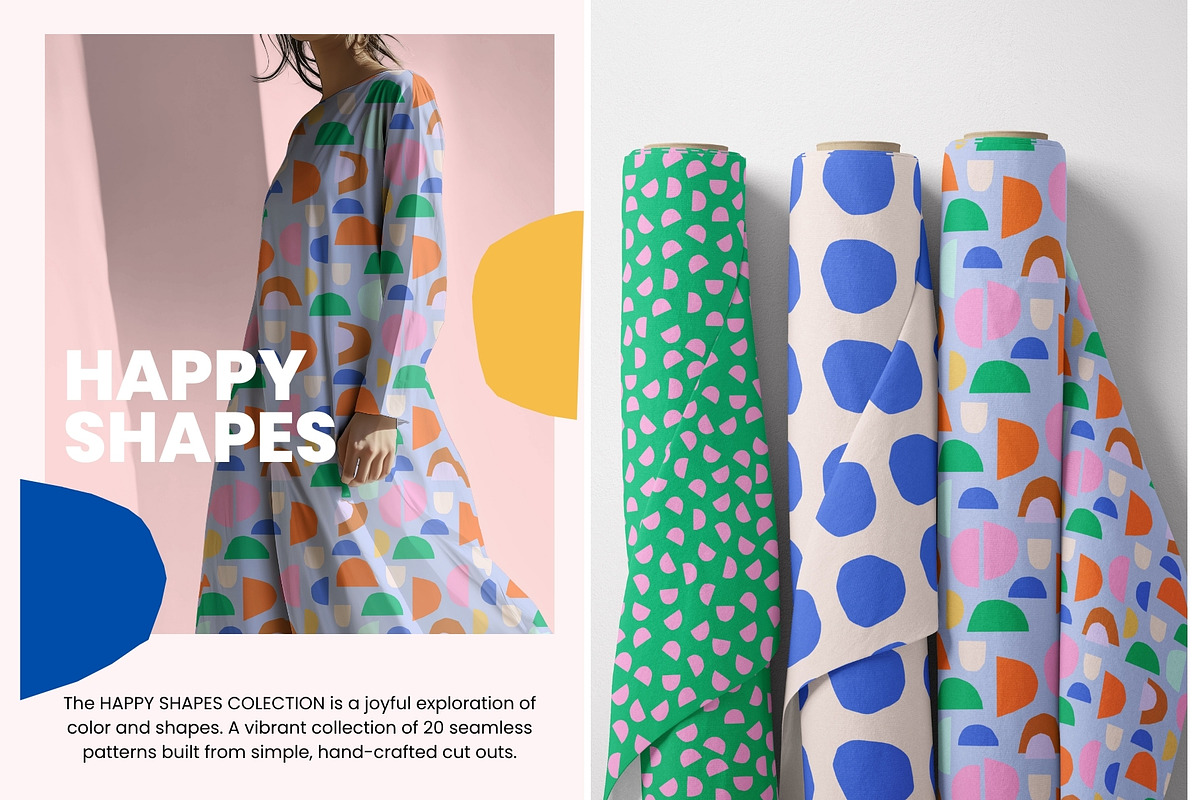 Happy Shapes – Seamless Pattern Set, a Pattern Graphic by Lisa Jasmin Bauer (Photo 3 of 7)