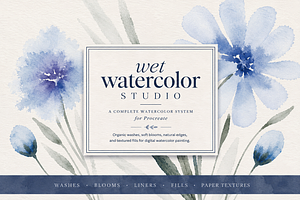 Wet Watercolor Brushes for Procreate