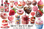 Valentine's Day Sweets Clipart, an Illustration by OK Design (Thumbnail 1 of 6)