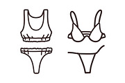 Outline women lingerie underwear set, an Object Illustration by Good Studio (Thumbnail 4 of 9)