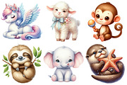 Nursery Animals Clipart, an Illustration by Pixels.Craft (Thumbnail 2 of 7)