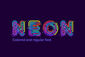 Neon color font, a Font by kaer_shop