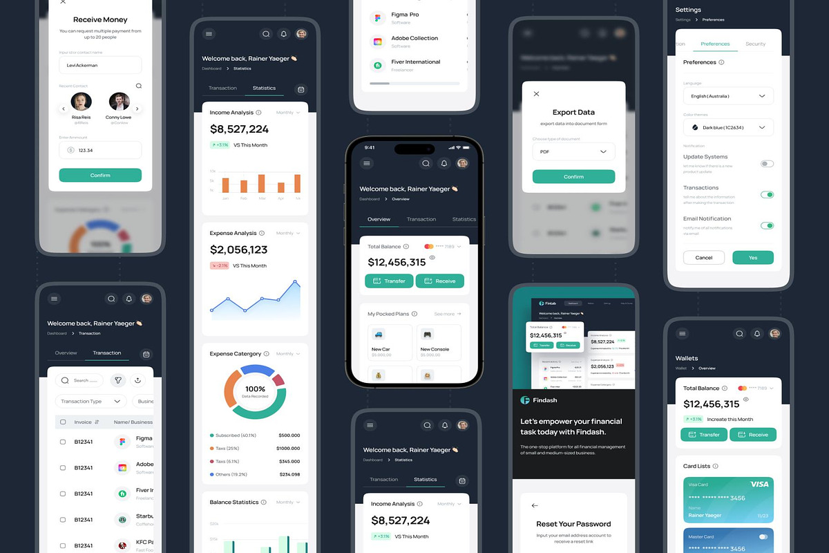 Finlab - Finance Dashboard UI Kit, an UI Kit Template by Creative Perspective (Photo 6 of 6)