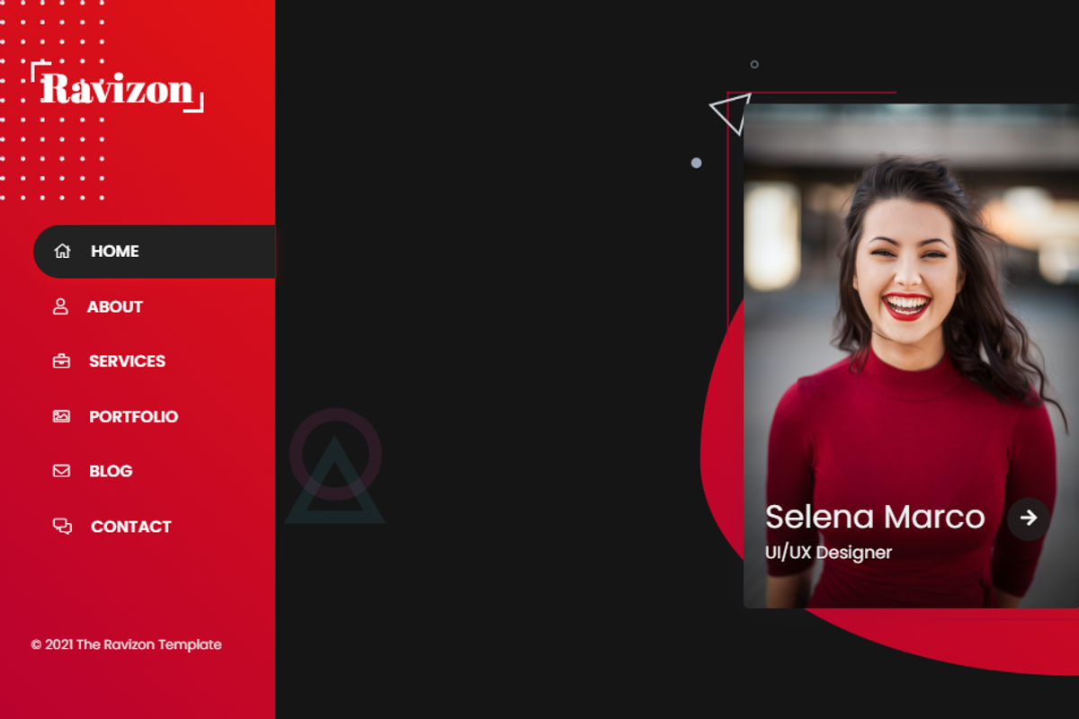 Ravizon - HTML Porfolio Template, a HTML Template by Techno Digitz (Photo 3 of 7)